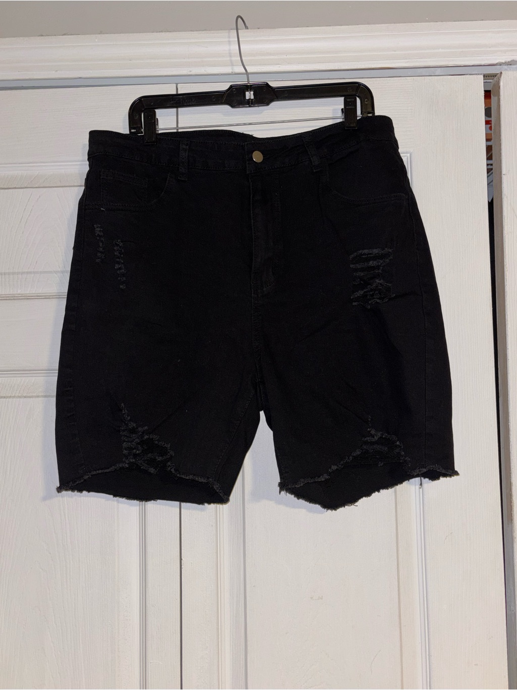Black Distressed Women’s Denim Shorts